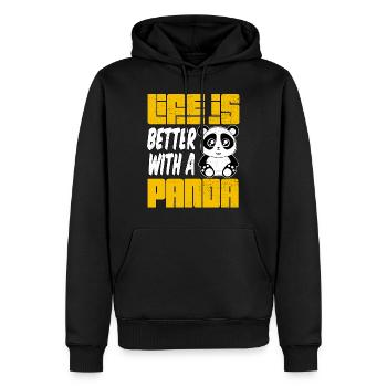 Panda Baby Geschenk Süßes Bärchen zum knuddeln - Männer Premium Bio Hoodie - Schwarz - Vorne - Nico (187cm)