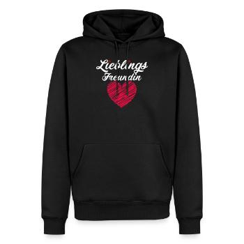Favorite girlfriend - Men’s Premium Organic Hoodie - black - Front - Nico (187cm)