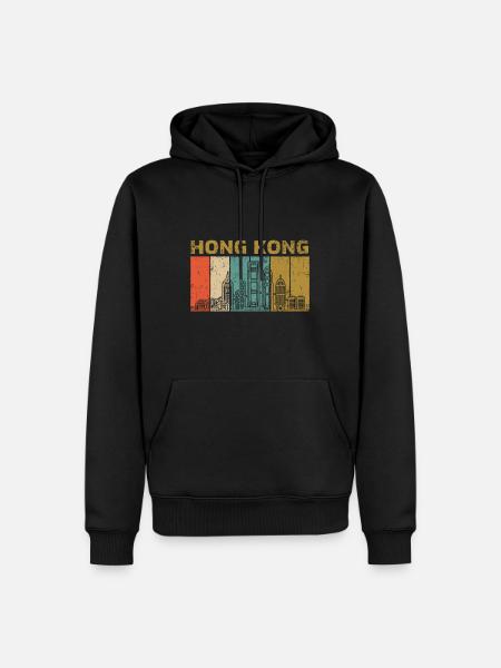 Hong Kong - Men’s Premium Organic Hoodie - black