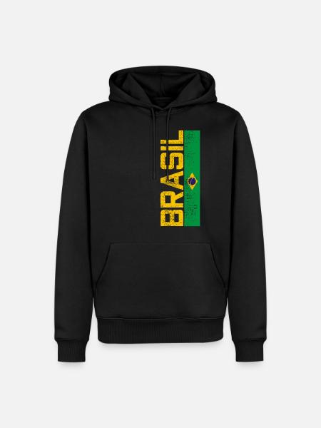 BRAZIL JERSEY - Men’s Premium Organic Hoodie - black