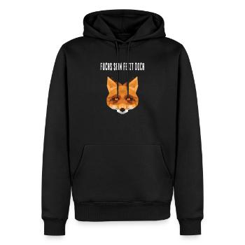 Fuchs sein fetzt doch Geschenk Fuchslieberhaber - Männer Premium Bio Hoodie - Schwarz - Vorne - Nico (187cm)