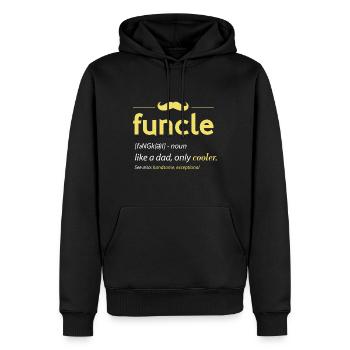 Funcle wie ein Vati nur Kühler - Männer Premium Bio Hoodie - Schwarz - Vorne - Nico (187cm)