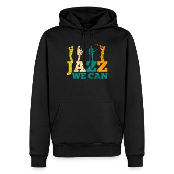 Musik Jazz Bass - Männer Premium Bio Hoodie - Schwarz - Vorne - Nico (187cm)