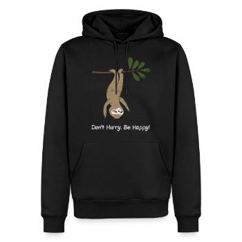 indolence - Sweat à capuche Premium bio Homme - noir - Devant - Nico (187cm)