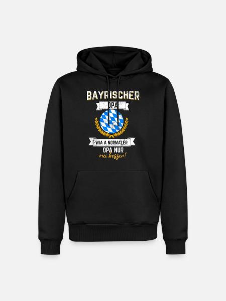 opa bayern bayrisch geschenk geburtstag - Männer Premium Bio Hoodie - Schwarz