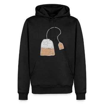 Sachets de thé Noël pour les gourmets - Sweat à capuche Premium bio Homme - noir - Devant - Nico (187cm)