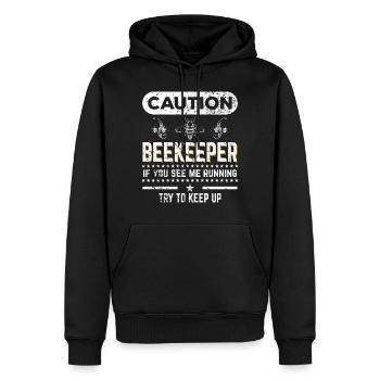 Imker - Imkerei - Imkern Hobby - Freizeit - Männer Premium Bio Hoodie - Schwarz - Vorne - Nico (187cm)