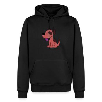 Doux chien chien amour chien cadeau Wau Amour animal - Sweat à capuche Premium bio Homme - noir - Devant - Nico (187cm)