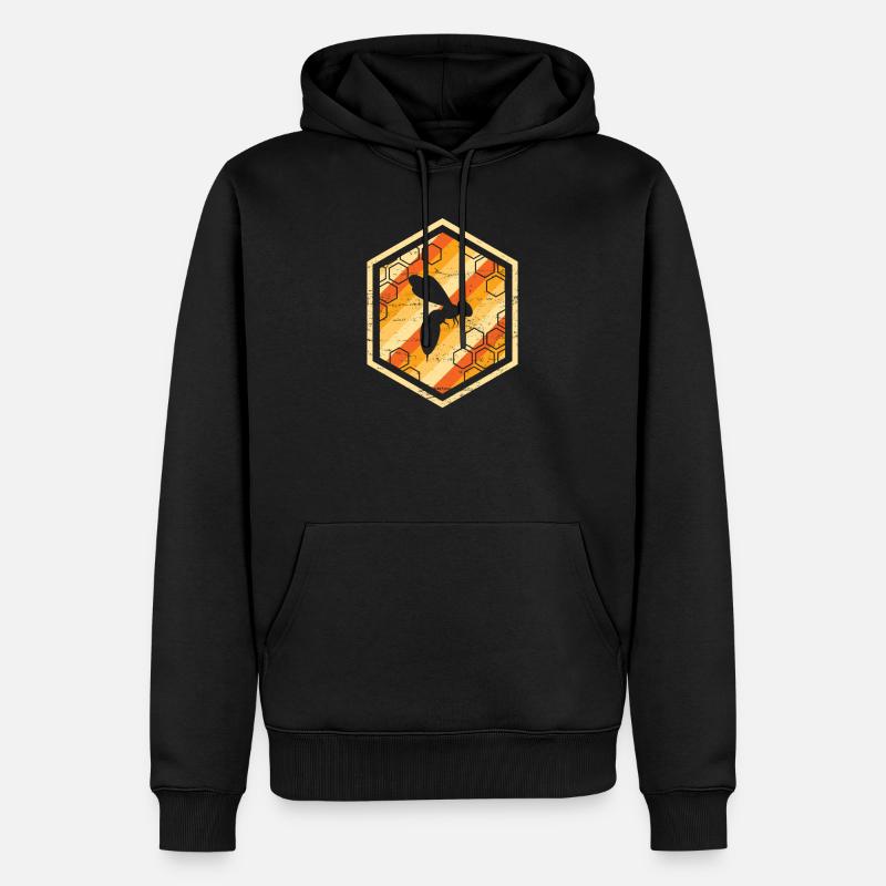 Abeilles - Sweat à capuche Premium bio Homme - noir