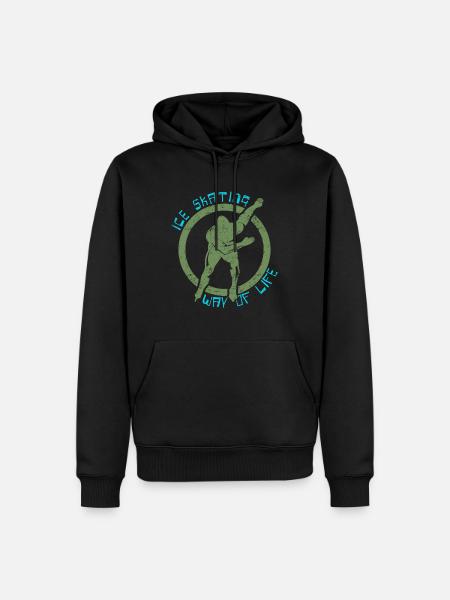 Eislaufen - Männer Premium Bio Hoodie - Schwarz