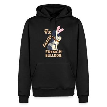 French Bulldog Easter Toddlers Dogs Kids Vintage - Men’s Premium Organic Hoodie - black - Front - Nico (187cm)