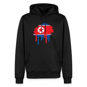Nordkorea Südkorea Korea Geschenk Fahne - Männer Premium Bio Hoodie - Schwarz - Vorne - Nico (187cm)