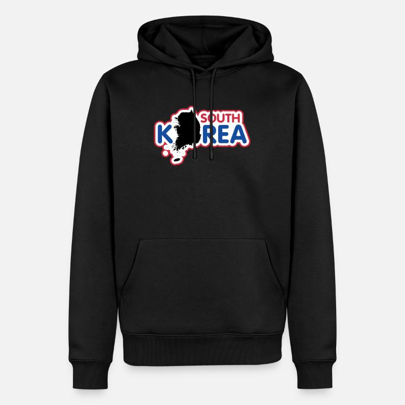 Corée du Nord Corée du Sud drapeau drapeau - Sweat à capuche Premium bio Homme - noir