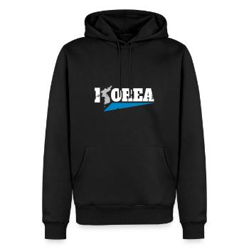 Corée du Nord Corée du Sud Cadeau Drapeau Corée - Sweat à capuche Premium bio Homme - noir - Devant - Nico (187cm)