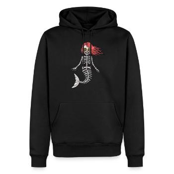 Meerjungfrau Skelett Gruselig Halloween Geschenk - Männer Premium Bio Hoodie - Schwarz - Vorne - Nico (187cm)