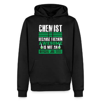 Chemiker - Männer Premium Bio Hoodie - Schwarz - Vorne - Nico (187cm)