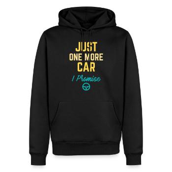Nur noch ein Auto, das ich verspreche - Männer Premium Bio Hoodie - Schwarz - Vorne - Nico (187cm)