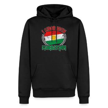 Nation kurde kurde drapeau cadeau fierté - Sweat à capuche Premium bio Homme - noir - Devant - Nico (187cm)