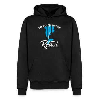 Dolphin Lover Ruhestand Tier lustig im Ruhestand - Männer Premium Bio Hoodie - Schwarz - Vorne - Nico (187cm)