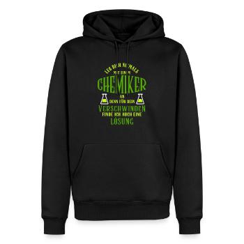 Chemie Chemiker Lösung lustig nerds geeks Spruch - Männer Premium Bio Hoodie - Schwarz - Vorne - Nico (187cm)