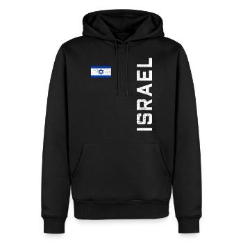 Israel Retro Trikot - Männer Premium Bio Hoodie - Schwarz - Vorne - Nico (187cm)