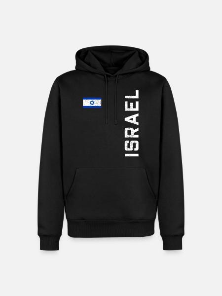 Israel Retro Trikot - Männer Premium Bio Hoodie - Schwarz