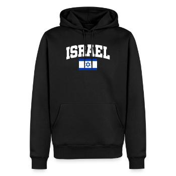 Israel - Männer Premium Bio Hoodie - Schwarz - Vorne - Nico (187cm)