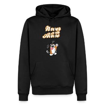 Never Walk Alone Berner Sennenhund cadeau - Sweat à capuche Premium bio Homme - noir - Devant - Nico (187cm)