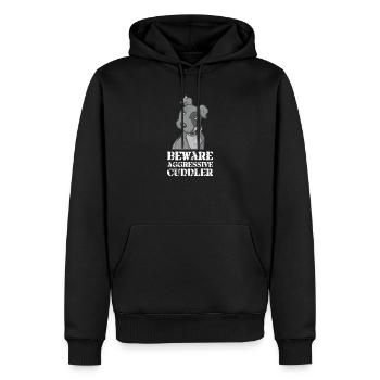 Hund Hunde Hündchen Knuddeln Geschenk - Männer Premium Bio Hoodie - Schwarz - Vorne - Nico (187cm)