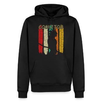 Kakadu - Männer Premium Bio Hoodie - Schwarz - Vorne - Nico (187cm)