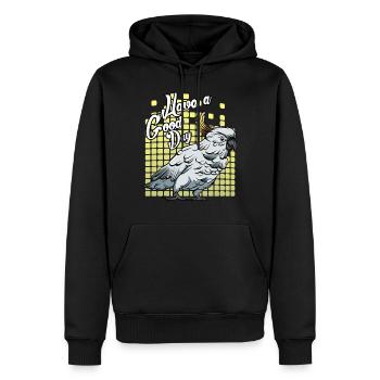 Cacatode | Cadeau de papa ou de perroquet Kakadus - Sweat à capuche Premium bio Homme - noir - Devant - Nico (187cm)