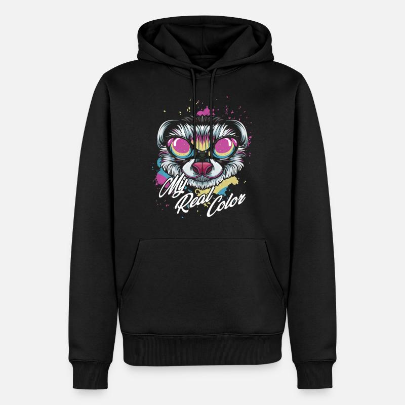 Frettchen - Männer Premium Bio Hoodie - Schwarz