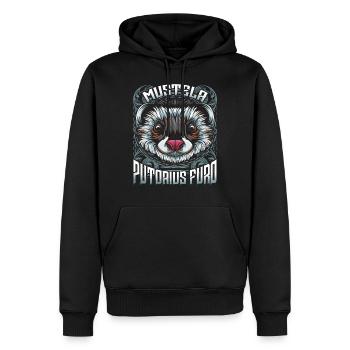 Frettchen - Männer Premium Bio Hoodie - Schwarz - Vorne - Nico (187cm)