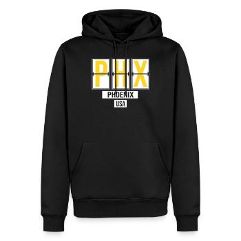 PHX Phoenix Sky Harbor International Airport Code - Männer Premium Bio Hoodie - Schwarz - Vorne - Nico (187cm)