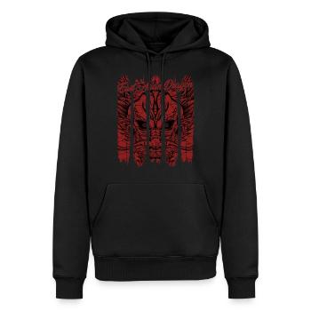 Vintage Retro Style Chinesischer Drache | Geschenk - Männer Premium Bio Hoodie - Schwarz - Vorne - Nico (187cm)