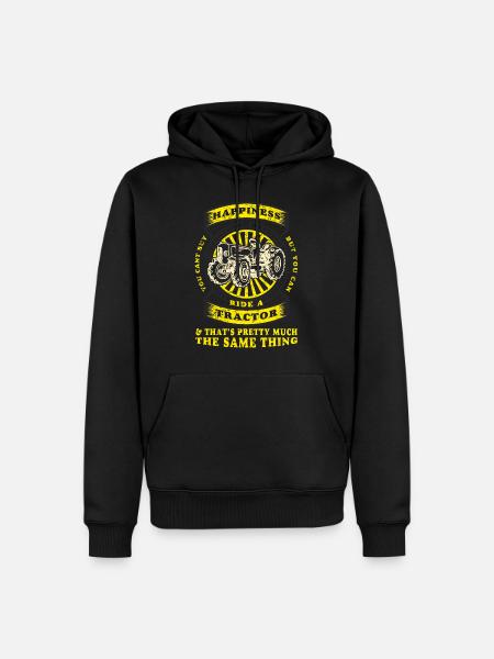 tractor - Men’s Premium Organic Hoodie - black