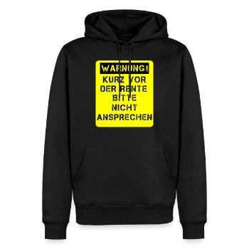 Avertissement Pension Pension Pension Pension Cadeau - Sweat à capuche Premium bio Homme - noir - Devant - Nico (187cm)