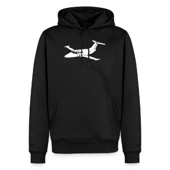 Pilatus PC 12 cadeau avion - Sweat à capuche Premium bio Homme - noir - Devant - Nico (187cm)