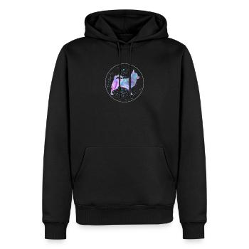 Chihuahua Dog Aquarelle Artwork - Sweat à capuche Premium bio Homme - noir - Devant - Nico (187cm)