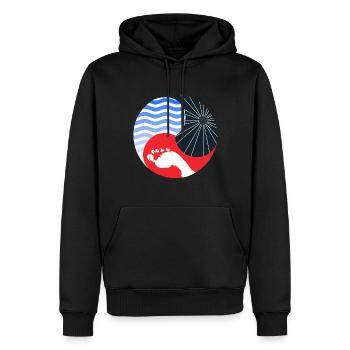 Triathlon - Männer Premium Bio Hoodie - Schwarz - Vorne - Nico (187cm)