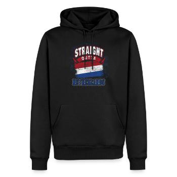 Pays-Bas Drapeau néerlandais Cadeau Hollande - Sweat à capuche Premium bio Homme - noir - Devant - Nico (187cm)