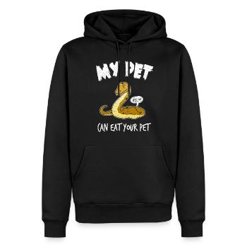 Cadeau drôle d'animal familier de python de serpent - Sweat à capuche Premium bio Homme - noir - Devant - Nico (187cm)