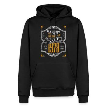 Legenden wurden im Mai 1978 geboren - Männer Premium Bio Hoodie - Schwarz - Vorne - Nico (187cm)