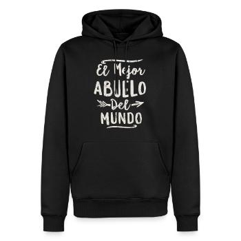 El Mejor Abuelo Del Mundo Opa Vatertag - Männer Premium Bio Hoodie - Schwarz - Vorne - Nico (187cm)