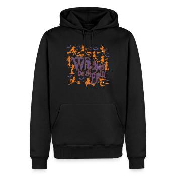 Witches Be Sippin Shirt Drôle Halloween Sorcières - Sweat à capuche Premium bio Homme - noir - Devant - Nico (187cm)