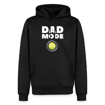 Mode papa activé - Sweat à capuche Premium bio Homme - noir - Devant - Nico (187cm)