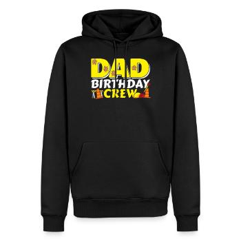 Dad Birthday Crew Father Children's Birthday Gift - Men’s Premium Organic Hoodie - black - Front - Nico (187cm)