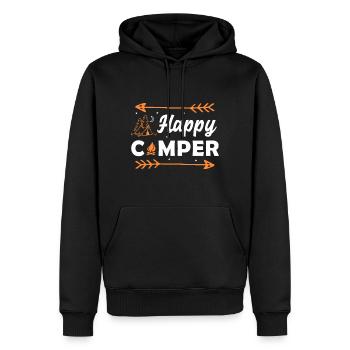 Happy Camper zelten Camping - Sweat à capuche Premium bio Homme - noir - Devant - Nico (187cm)
