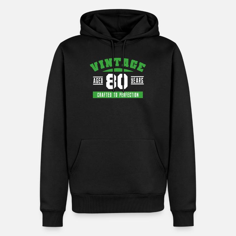 80e anniversaire 80 ans drôle - Sweat à capuche Premium bio Homme - noir