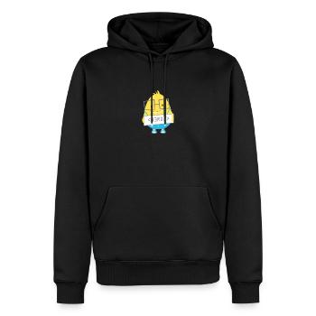 Cooles Nerd Monster Geek Schlaukopf - Männer Premium Bio Hoodie - Schwarz - Vorne - Nico (187cm)
